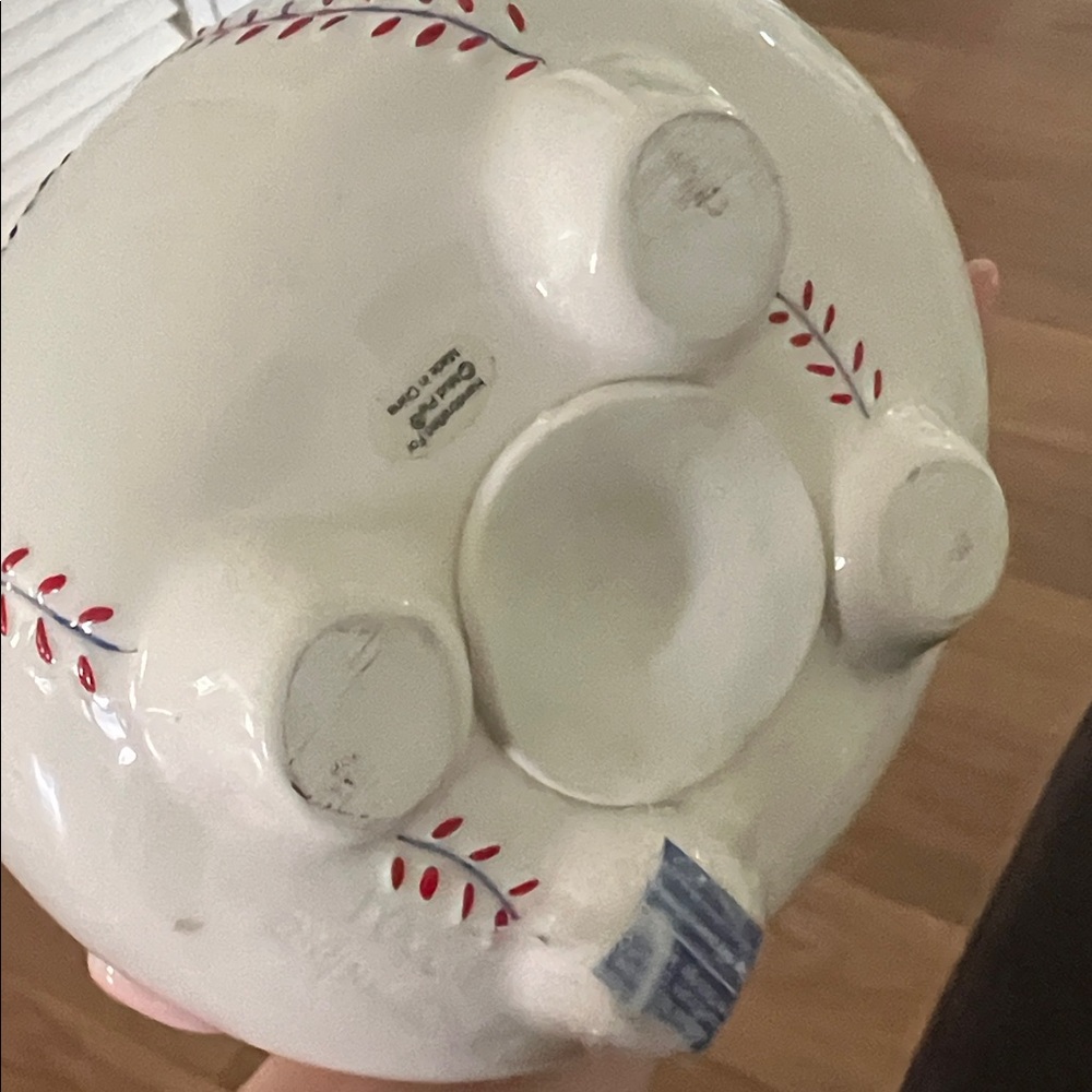 # 1006**Baseball Piggy Bank with Blue Cap - Picture 7 of 13